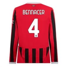 AC Milan Bennacer 4 Hjemmebanetrøje 2024-25 Langærmet Fodboldsæt