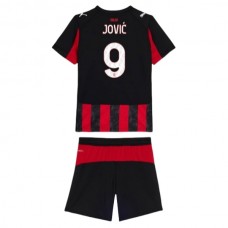 AC Milan Børn Jović 9 Hjemmebanetrøje 2025-26 Fodboldsæt
