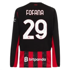 AC Milan Fofana 29 Hjemmebanetrøje 2025-26 Langærmet Fodboldsæt