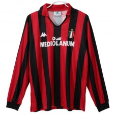AC Milan Hjemmebanetrøje Retro 1988-89 Langærmet Fodboldsæt