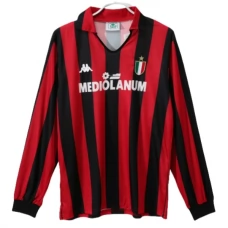 AC Milan Hjemmebanetrøje Retro 1988-89 Langærmet Fodboldsæt