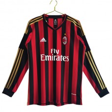AC Milan Hjemmebanetrøje Retro 2013-14 Langærmet Fodboldsæt