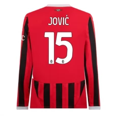 AC Milan Jović 15 Hjemmebanetrøje 2024-25 Langærmet Fodboldsæt