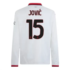 AC Milan Jović 15 Udebanetrøje 2024-25 Langærmet Fodboldsæt