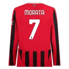 AC Milan Morata 7 Hjemmebanetrøje 2024-25 Langærmet Fodboldsæt