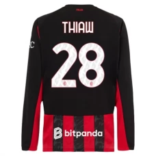 AC Milan Thiaw 28 Hjemmebanetrøje 2025-26 Langærmet Fodboldsæt