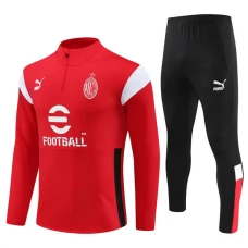 AC Milan Træningssæt 2023-24 - 1-4 Zip Rød Sort