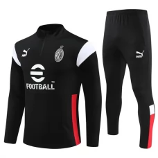AC Milan Træningssæt Børn 2023-24 - 1-4 Zip Sort Rød