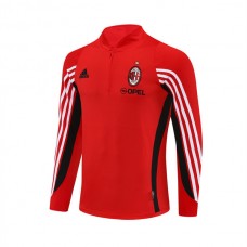 AC Milan Træningstrøje 2003-04 - 1-4 Zip Retro Rød