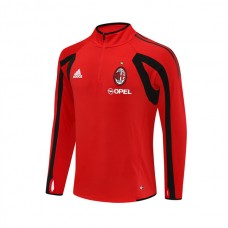 AC Milan Træningstrøje 2005-06 - 1-4 Zip Retro Rød