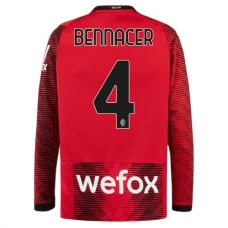 AC Milan Trøje 2023-24 Bennacer 4 Langærmet Hjemmebanetrøje