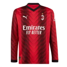 AC Milan Trøje 2023-24 Langærmet Hjemmebanetrøje