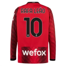 AC Milan Trøje 2023-24 Rafa Leao 10 Langærmet Hjemmebanetrøje