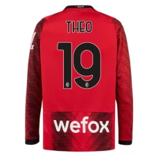 AC Milan Trøje 2023-24 Theo 19 Langærmet Hjemmebanetrøje
