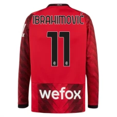 AC Milan Trøje 2023-24 Zlatan Ibrahimović 11 Langærmet Hjemmebanetrøje
