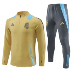 Argentina Børn Træningssæt 2024-25 - 1-4 Zip Gold