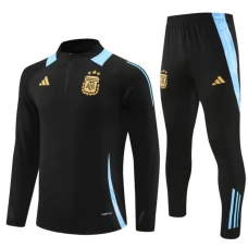 Argentina Børn Træningssæt 2024-25 - 1-4 Zip Sort