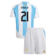 Argentina Copa América 2024 Børn Dybala 21 Hjemmebanetrøje Fodboldsæt