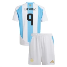 Argentina Copa América 2024 Børn J.Alvarez 9 Hjemmebanetrøje Fodboldsæt