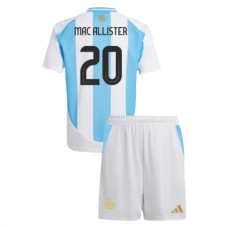Argentina Copa América 2024 Børn Mac Allister 20 Hjemmebanetrøje Fodboldsæt