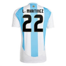 Argentina Copa América 2024 L.Martinez 22 Hjemmebanetrøje Fodboldsæt