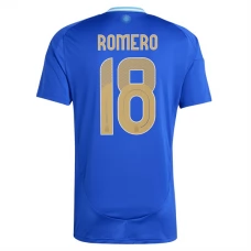 Argentina Copa América 2024 Romero 18 Udebanetrøje Fodboldsæt