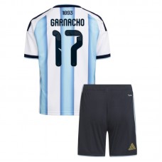 Argentina Garnacho 17 VM Hjemmebanetrøje 2026 Børn