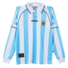Argentina Hjemmebanetrøje Retro 1996-97 Langærmet Fodboldsæt