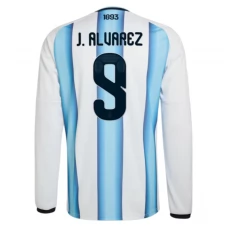 Argentina J.Alvarez 9 VM Hjemmebanetrøje 2026 Langærmet