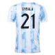 Argentina Landsholdstrøje 2021 Paulo Dybala 21 Hjemmebanetrøje