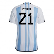 Argentina Landsholdstrøje 2022 Paulo Dybala 21 Hjemmebanetrøje