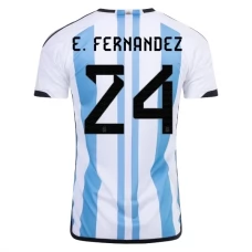 Argentina VM 2022 E.Fernandez 24 Hjemmebanetrøje Fodboldsæt