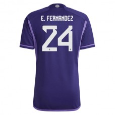 Argentina VM 2022 E.Fernandez 24 Udebanetrøje Fodboldsæt