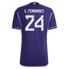 Argentina VM 2022 E.Fernandez 24 Udebanetrøje Fodboldsæt