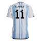 Argentina VM Trøje 2022 Ángel Di María 11 Hjemmebanetrøje