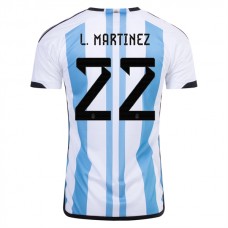 Argentina VM Trøje 2022 L. Martinez 22 Hjemmebanetrøje