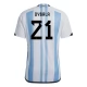 Argentina VM Trøje 2022 Paulo Dybala 21 Hjemmebanetrøje