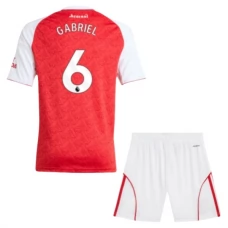 Arsenal Børn Gabriel 6 Hjemmebanetrøje 2025-26 Fodboldsæt