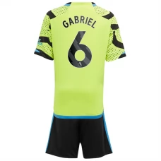 Arsenal Børn Gabriel 6 Udebanetrøje 2023-24 Fodboldsæt
