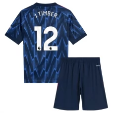 Arsenal Børn J.Timber 12 Udebanetrøje 2025-26 Fodboldsæt