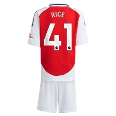 Arsenal Børn Rice 41 Hjemmebanetrøje 2024-25 Fodboldsæt