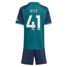 Arsenal Børn Rice 41 Tredjetrøje 2023-24 Fodboldsæt