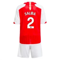 Arsenal Børn Saliba 2 Hjemmebanetrøje 2023-24 Fodboldsæt