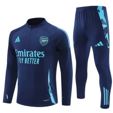 Arsenal Børn Træningssæt 2024-25 - 1-4 Zip Flådeblå