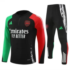 Arsenal Børn Træningssæt 2024-25 - 1-4 Zip Sort
