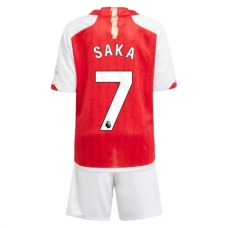 Arsenal Fodboldsæt Børn 2023-24 Bukayo Saka 7 Hjemmebanetrøje