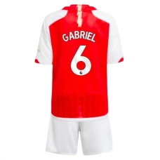 Arsenal Fodboldsæt Børn 2023-24 Gabriel 6 Hjemmebanetrøje