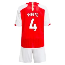 Arsenal Fodboldsæt Børn 2023-24 White 4 Hjemmebanetrøje