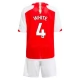 Arsenal Fodboldsæt Børn 2023-24 White 4 Hjemmebanetrøje