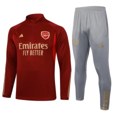 Arsenal Træningssæt 2023-24 - 1-4 Zip Dark Rød
